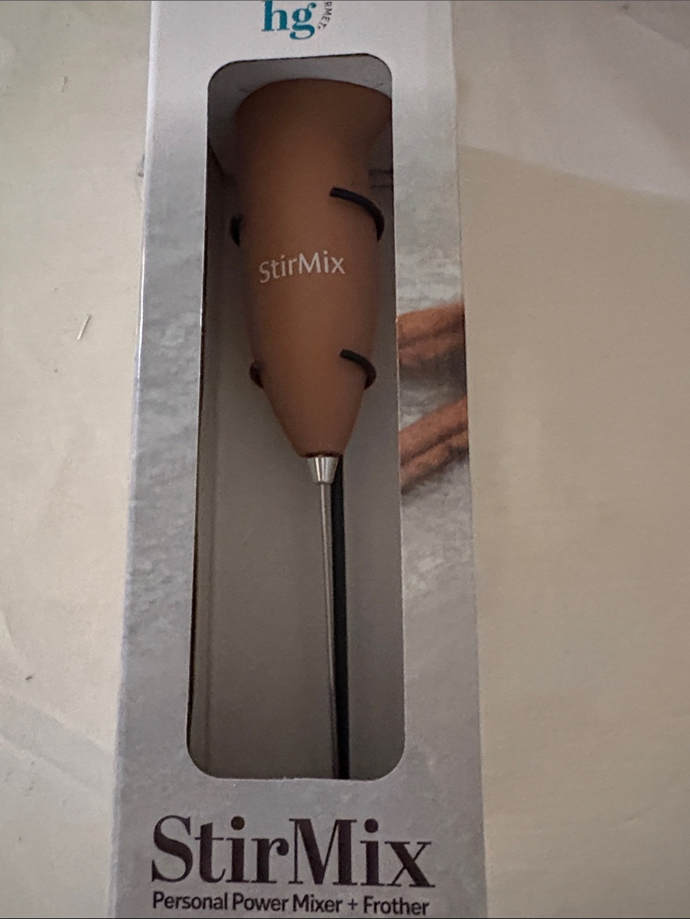 Personal Power Mixer + Frother in Brown